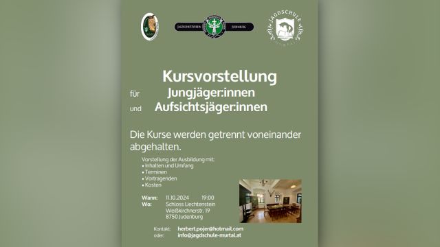 Kursvorstellung Jagdschule Murtal