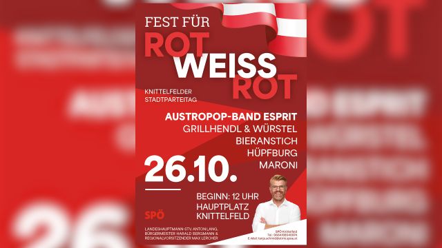 Stadtparteitag Knittelfeld: Fest Rot Weiß Rot