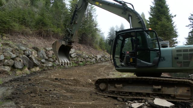 Tüpl Sanierung der Straße zur Winterleiten Hütte